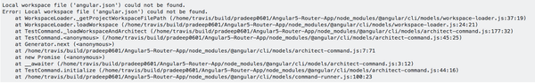 ERROR LOCAL WORKSPACE FILE ANGULAR.JSON COULD NOT BE FOUND