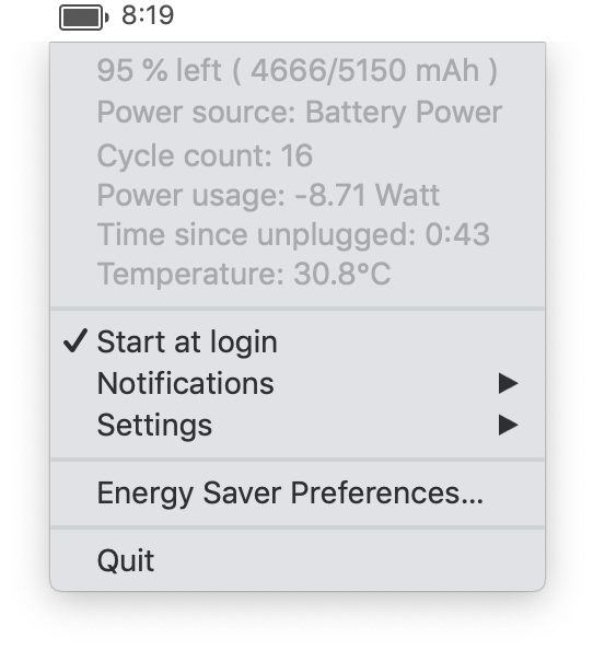 Better Battery Stats and Time Remaining for Mac OS