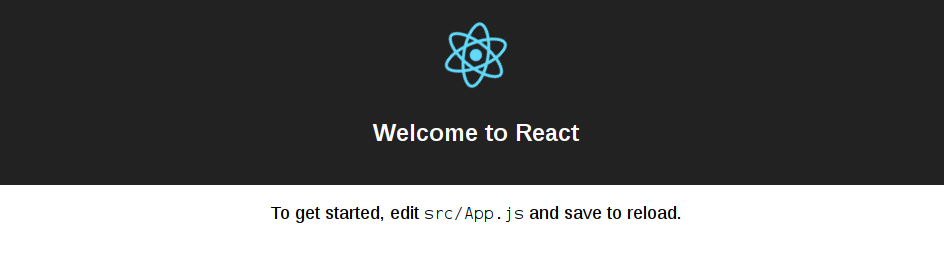 ReactJS CLI (creat-react-app) index page screenshot