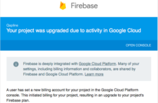 Your project was upgraded due to activity in Google Cloud